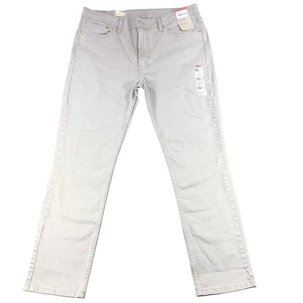 Levi's Mens 36x30 Tan Cotton Blend 511 Slim Fit Stretch Khaki Chino Denim Pants